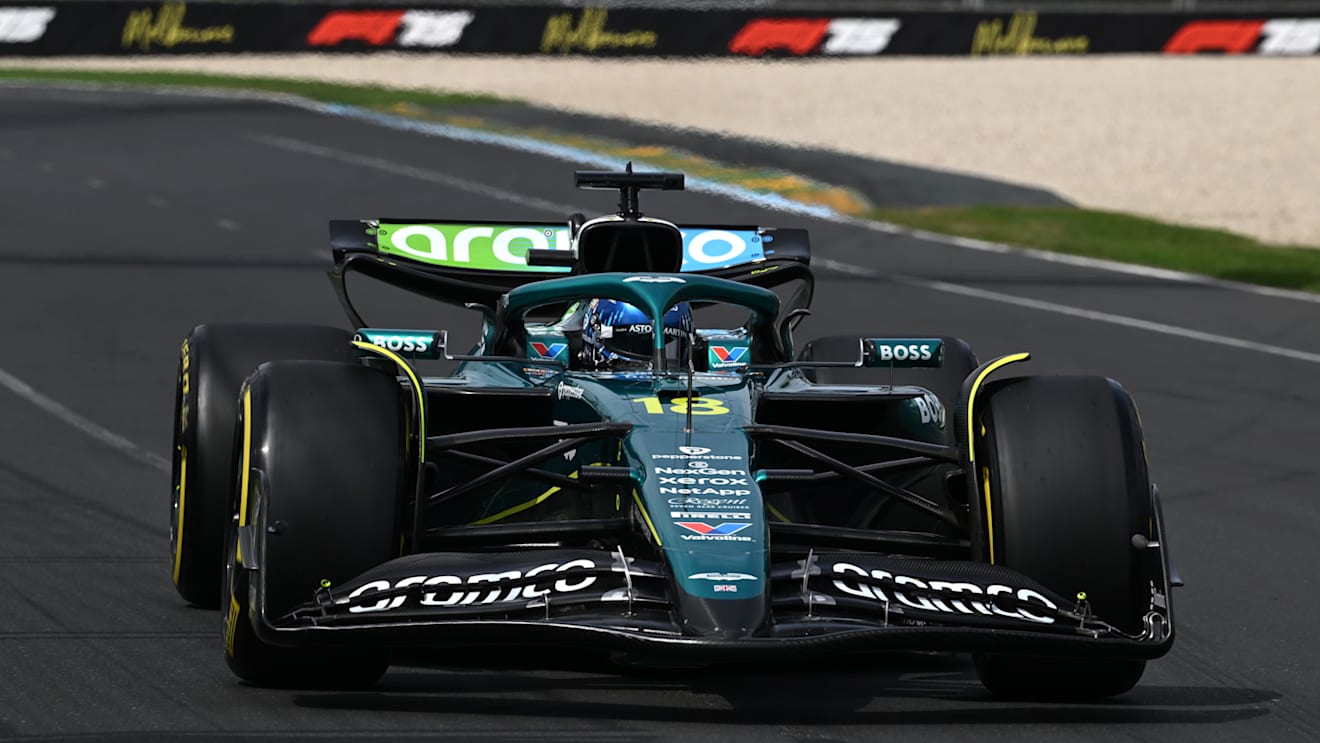 MELBOURNE, AUSTRALIA - MARCH 15: Lance Stroll of Canada driving the (18) Aston Martin F1 Team AMR25 Mercedes on track during final practice ahead of the F1 Grand Prix of Australia at Albert Park Grand Prix Circuit on March 15, 2025 in Melbourne, Australia. (Photo by Mark Sutton - Formula 1/Formula 1 via Getty Images)