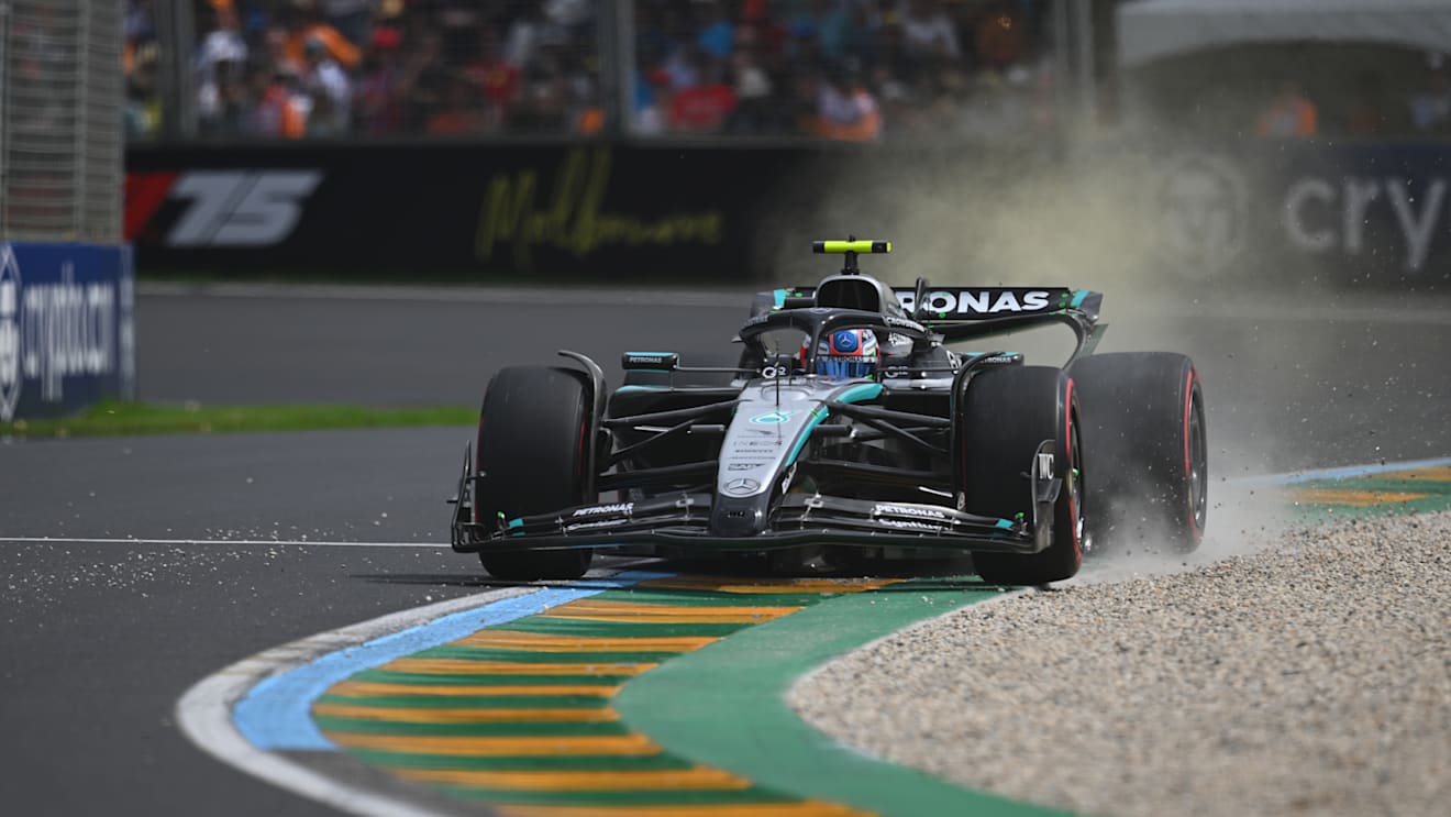 MELBOURNE, AUSTRALIA - MARCH 15: Andrea Kimi Antonelli of Italy driving the (12) Mercedes AMG Petronas F1 Team W16 on track during final practice ahead of the F1 Grand Prix of Australia at Albert Park Grand Prix Circuit on March 15, 2025 in Melbourne, Australia. (Photo by Clive Mason/Getty Images)