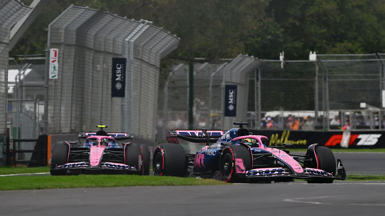 MELBOURNE, AUSTRALIA - MARCH 15: Pierre Gasly of France driving the (10) Alpine F1 A525 Renault leads Jack Doohan of Australia driving the (7) Alpine F1 A525 Renault on track during final practice ahead of the F1 Grand Prix of Australia at Albert Park Grand Prix Circuit on March 15, 2025 in Melbourne, Australia. (Photo by Mark Sutton - Formula 1/Formula 1 via Getty Images)
