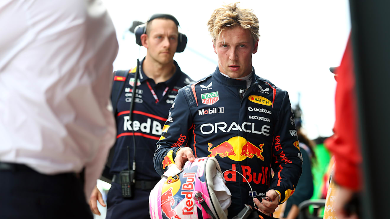 MELBOURNE, AUSTRALIA - MARCH 15: Eighteenth placed qualifier Liam Lawson of New Zealand driving the (30) Oracle Red Bull Racing RB21 looks on during qualifying ahead of the F1 Grand Prix of Australia at Albert Park Grand Prix Circuit on March 15, 2025 in Melbourne, Australia. (Photo by Bryn Lennon - Formula 1/Formula 1 via Getty Images)