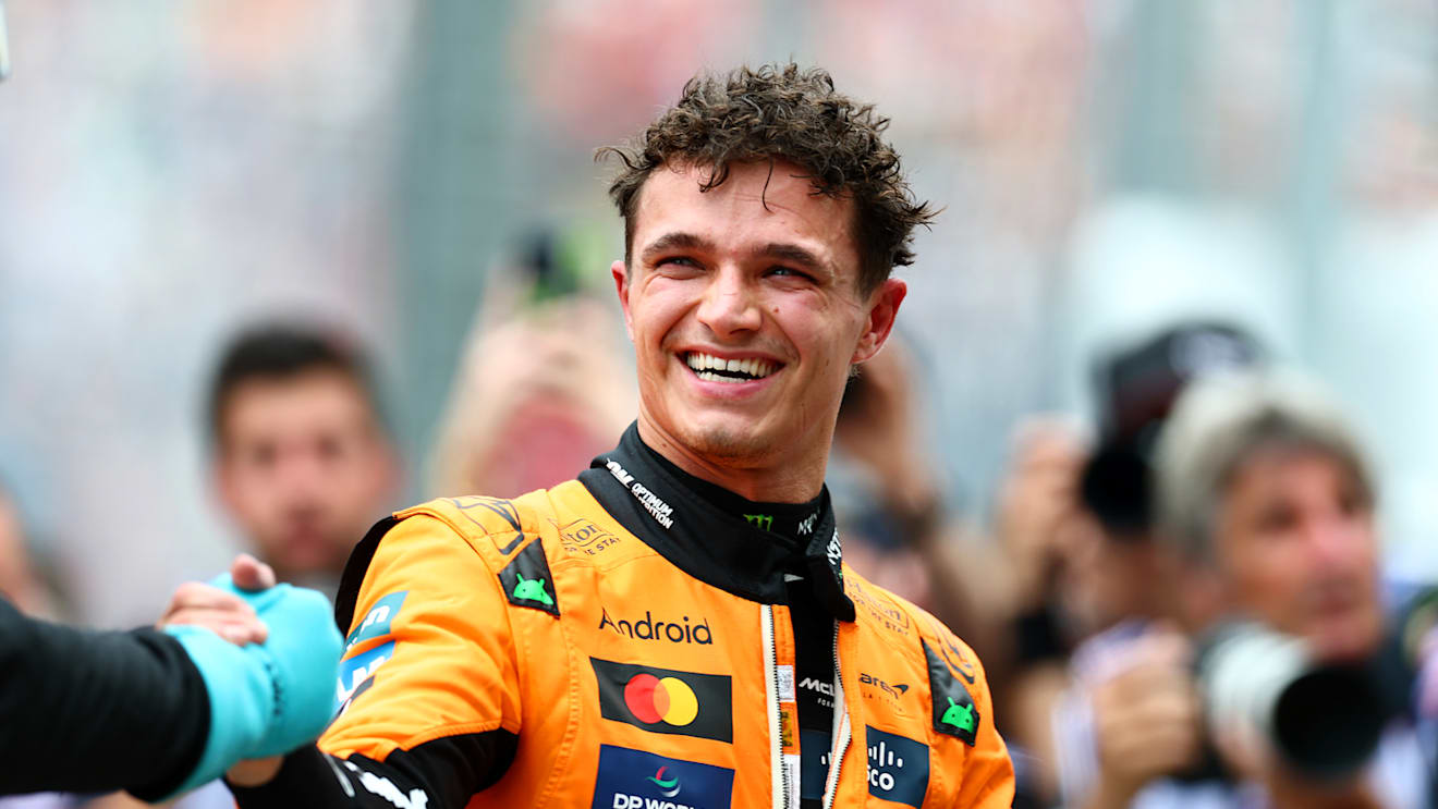 MELBOURNE, AUSTRALIA - MARCH 15: Pole position qualifier Lando Norris of Great Britain and McLaren looks on during qualifying ahead of the F1 Grand Prix of Australia at Albert Park Grand Prix Circuit on March 15, 2025 in Melbourne, Australia. (Photo by Bryn Lennon - Formula 1/Formula 1 via Getty Images)