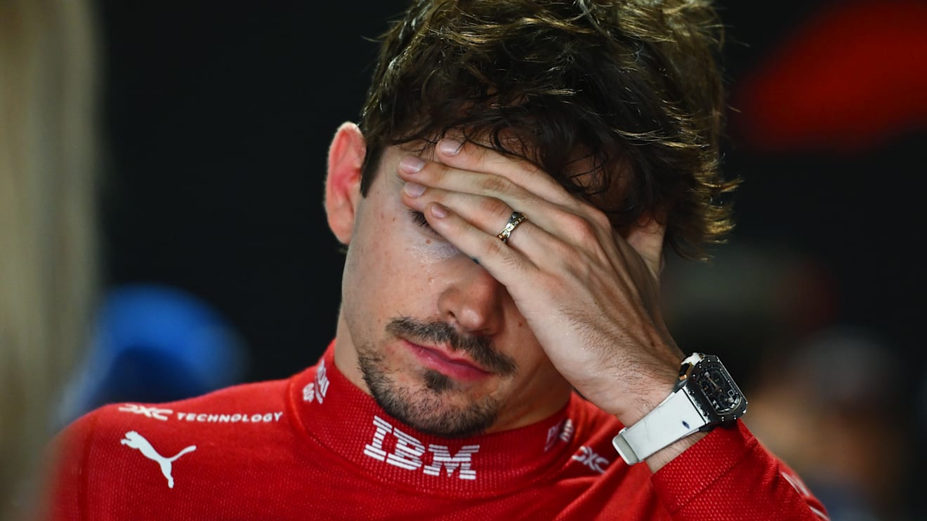 MELBOURNE, AUSTRALIA - MARCH 15: Fifth placed qualifier Charles Leclerc of Monaco and Scuderia Ferrari is interviewed during qualifying ahead of the F1 Grand Prix of Australia at Albert Park Grand Prix Circuit on March 15, 2025 in Melbourne, Australia. (Photo by Rudy Carezzevoli/Getty Images)
