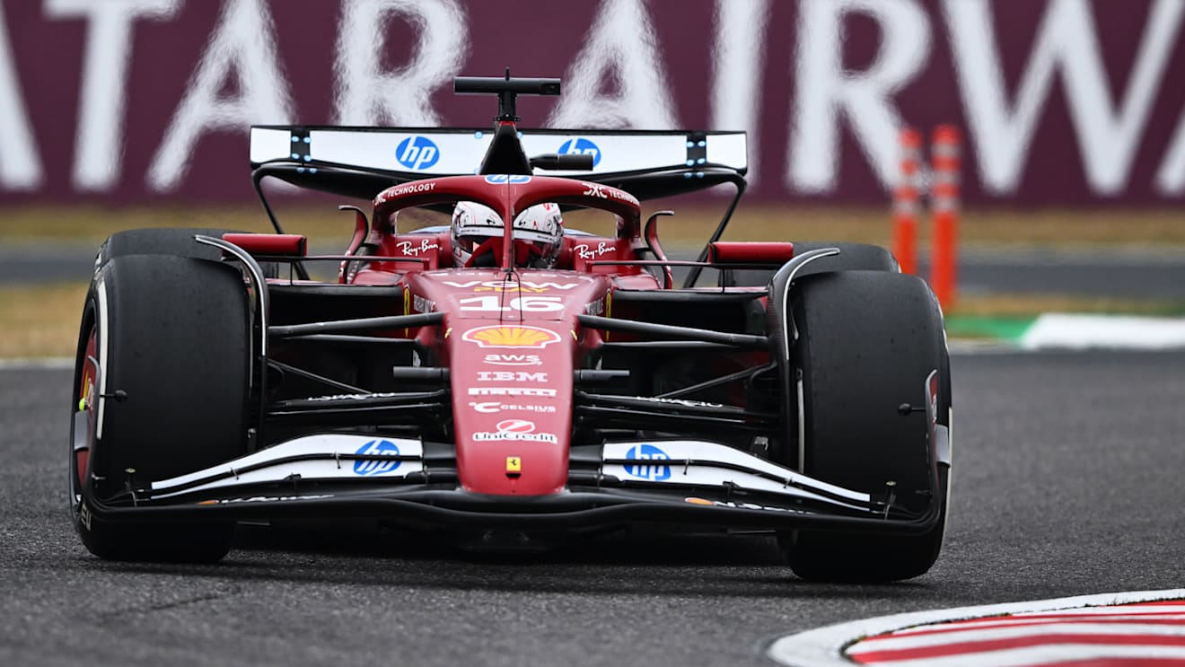 SUZUKA, JAPAN - APRIL 06: Charles Leclerc of Monaco driving the (16) Scuderia Ferrari SF-25 on track during the F1 Grand Prix of Japan at Suzuka Circuit on April 06, 2025 in Suzuka, Japan. (Photo by Rudy Carezzevoli/Getty Images)