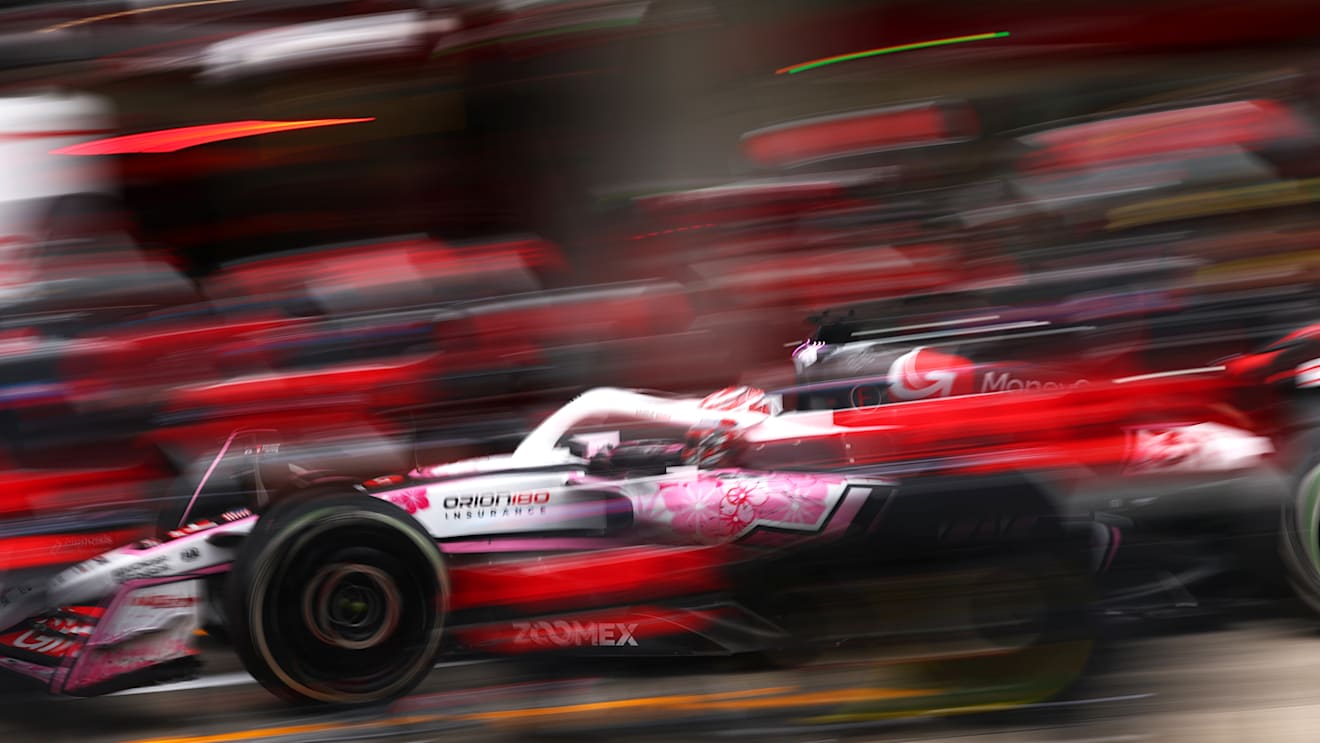 SUZUKA, JAPAN - APRIL 06: Esteban Ocon of France driving the (31) Haas F1 VF-25 Ferrari in the Pitlane  during the F1 Grand Prix of Japan at Suzuka Circuit on April 06, 2025 in Suzuka, Japan. (Photo by Bryn Lennon - Formula 1/Formula 1 via Getty Images)