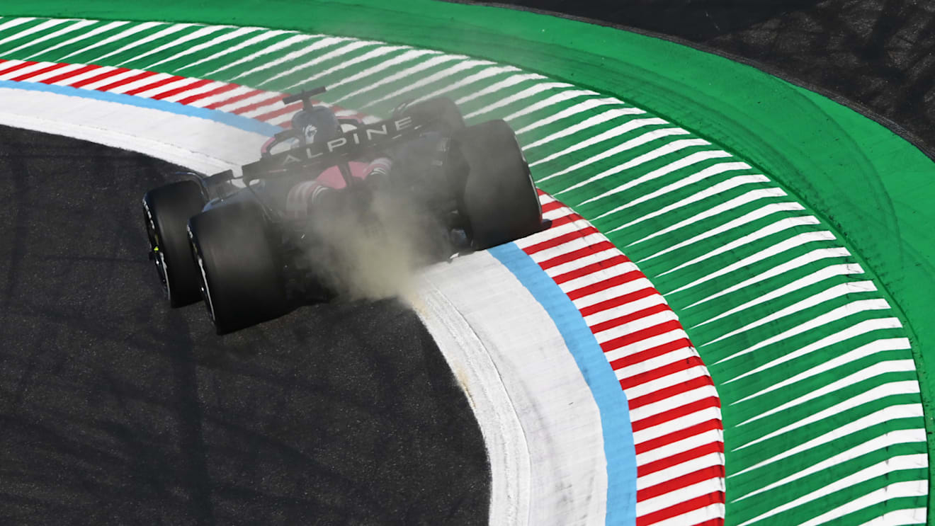 SUZUKA, JAPAN - APRIL 04: Pierre Gasly of France driving the (10) Alpine F1 A525 Renault kicks up dust on track during practice ahead of the F1 Grand Prix of Japan at Suzuka Circuit on April 04, 2025 in Suzuka, Japan. (Photo by Rudy Carezzevoli/Getty Images)