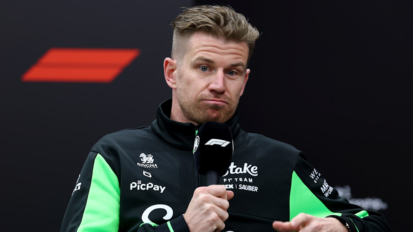 SUZUKA, JAPAN - APRIL 03: Nico Hulkenberg of Germany and Stake F1 Team Kick Sauber in the Drivers Press Conference during previews ahead of the F1 Grand Prix of Japan at Suzuka Circuit on April 03, 2025 in Suzuka, Japan. (Photo by Clive Rose/Getty Images)