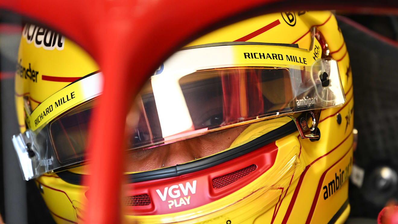SUZUKA, JAPAN - APRIL 05: Lewis Hamilton of Great Britain and Scuderia Ferrari prepares to drive during final practice ahead of the F1 Grand Prix of Japan at Suzuka Circuit on April 05, 2025 in Suzuka, Japan. (Photo by Mark Sutton - Formula 1/Formula 1 via Getty Images)