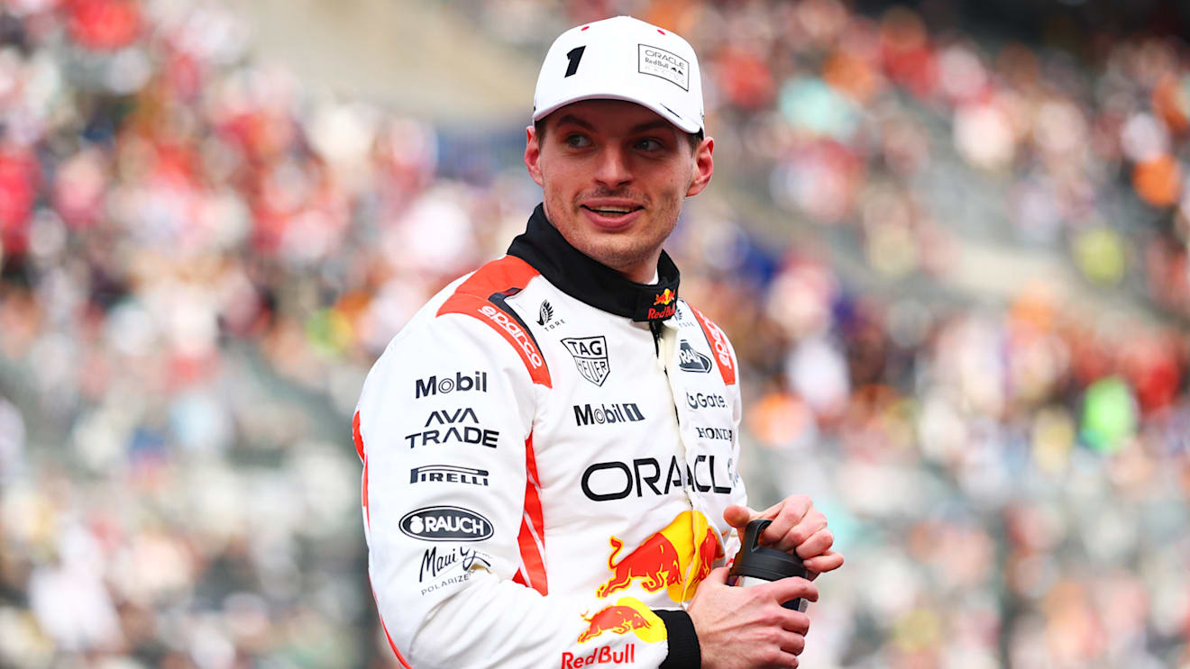 SUZUKA, JAPAN - APRIL 05: Pole position qualifier Max Verstappen of the Netherlands and Oracle Red Bull Racing in parc ferme during qualifying ahead of the F1 Grand Prix of Japan at Suzuka Circuit on April 05, 2025 in Suzuka, Japan. (Photo by Bryn Lennon - Formula 1/Formula 1 via Getty Images)