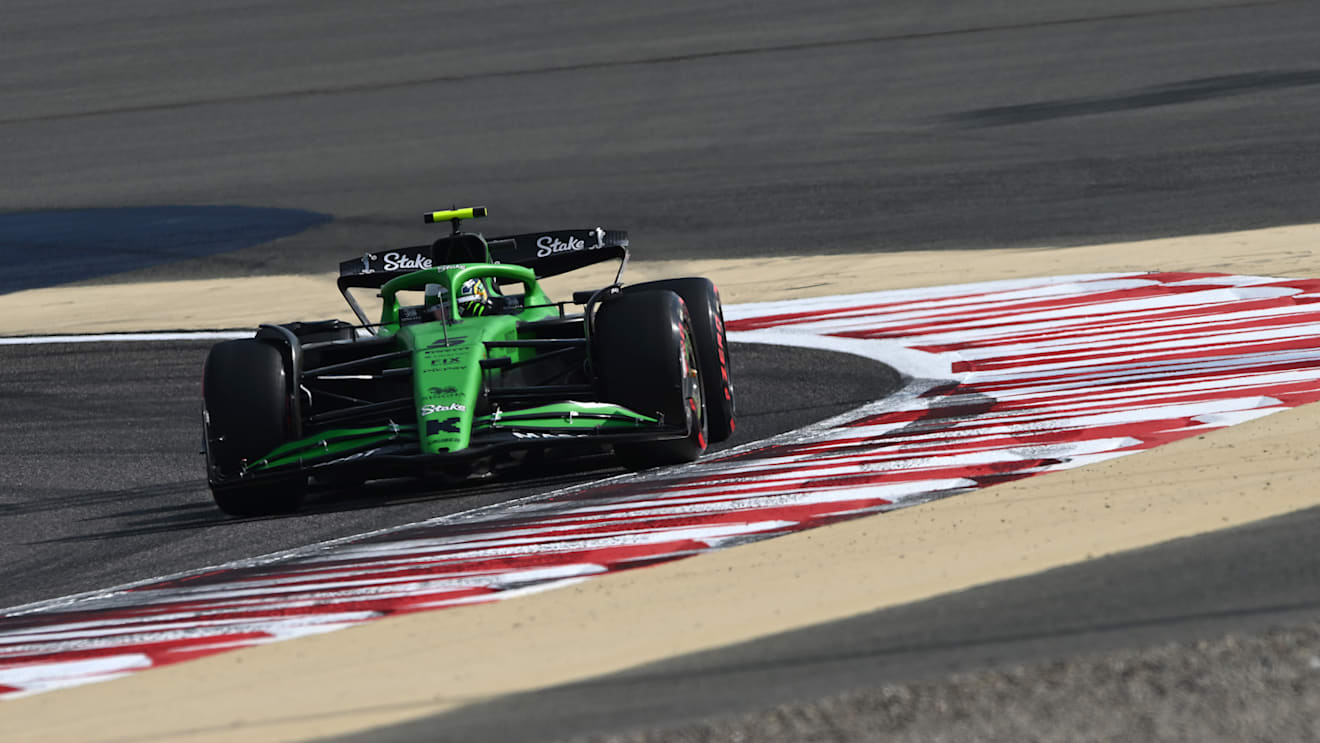 BAHRAIN, BAHRAIN - APRIL 11: Gabriel Bortoleto of Brazil driving the (5) Kick Sauber C45 Ferrari on track during practice ahead of the F1 Grand Prix of Bahrain at Bahrain International Circuit on April 11, 2025 in Bahrain, Bahrain. (Photo by Rudy Carezzevoli/Getty Images)