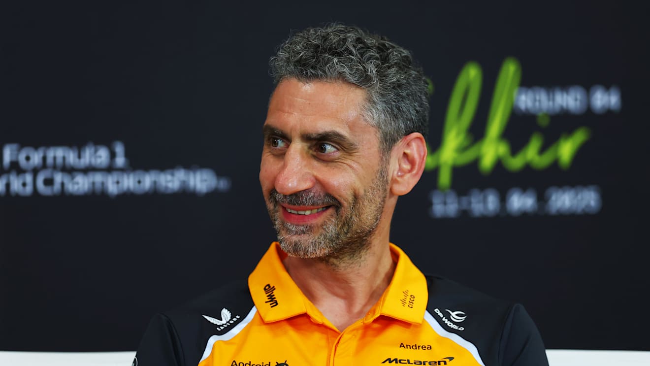 BAHRAIN, BAHRAIN - APRIL 11: Andrea Stella, Team Principal of McLaren looks on in the Team Principals Press Conference during practice ahead of the F1 Grand Prix of Bahrain at Bahrain International Circuit on April 11, 2025 in Bahrain, Bahrain. (Photo by Bryn Lennon/Getty Images)