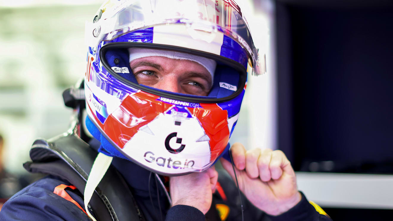 BAHRAIN, BAHRAIN - APRIL 11: Max Verstappen of the Netherlands and Oracle Red Bull Racing prepares to drive in the garage during practice ahead of the F1 Grand Prix of Bahrain at Bahrain International Circuit on April 11, 2025 in Bahrain, Bahrain. (Photo by Mark Thompson/Getty Images)