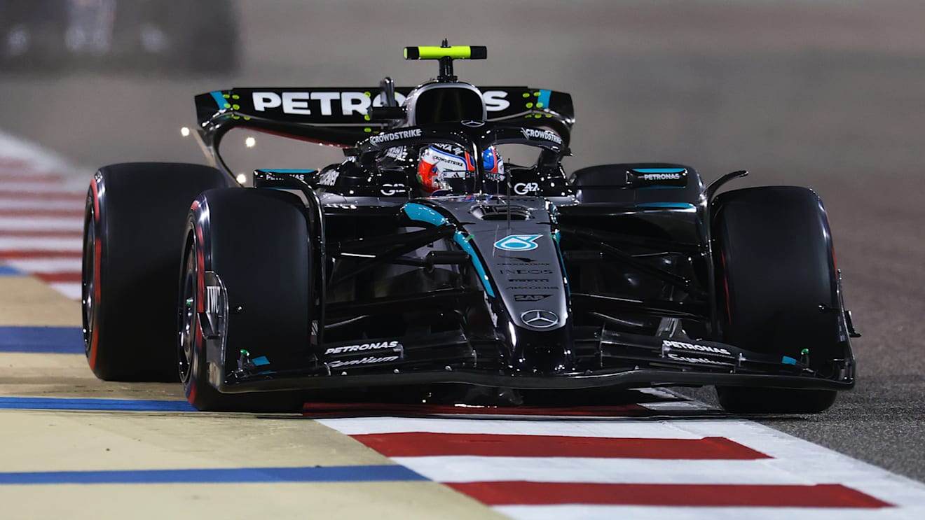 BAHRAIN, BAHRAIN - APRIL 12: Andrea Kimi Antonelli of Italy driving the (12) Mercedes AMG Petronas F1 Team W16 on track during qualifying ahead of the F1 Grand Prix of Bahrain at Bahrain International Circuit on April 12, 2025 in Bahrain, Bahrain. (Photo by Clive Rose/Getty Images)