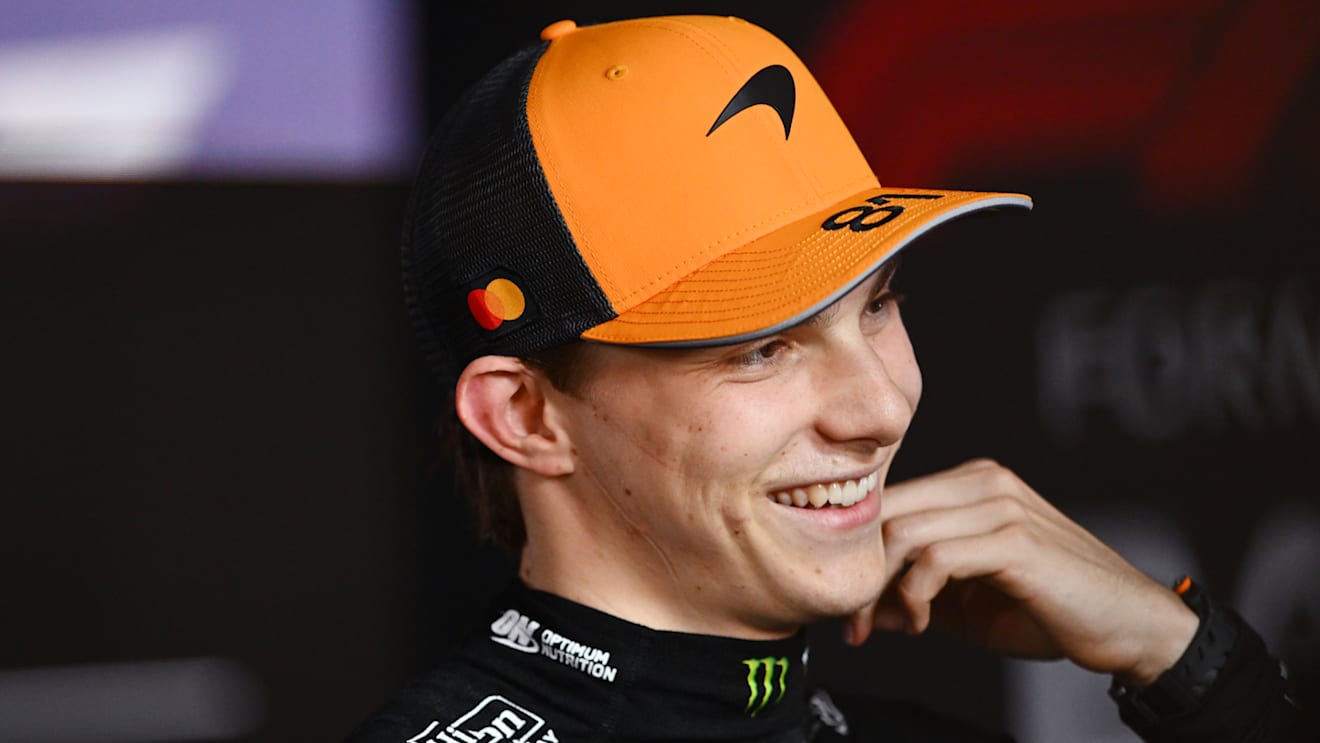 BAHRAIN, BAHRAIN - APRIL 12: Pole position qualifier Oscar Piastri of Australia and McLaren looks on during qualifying ahead of the F1 Grand Prix of Bahrain at Bahrain International Circuit on April 12, 2025 in Bahrain, Bahrain. (Photo by Rudy Carezzevoli/Getty Images)