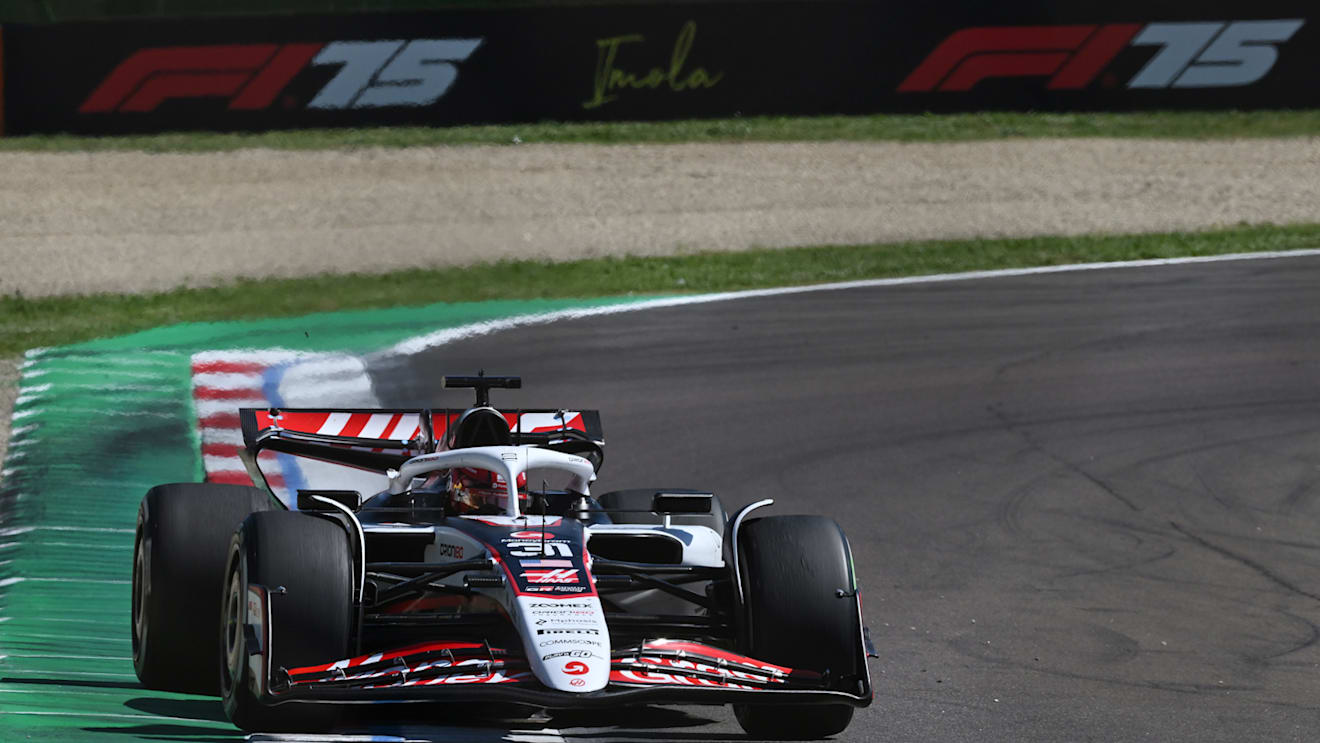 IMOLA, ITALY - MAY 18: Esteban Ocon of France driving the (31) Haas F1 VF-25 Ferrari on track during the F1 Grand Prix of Emilia-Romagna at Autodromo Internazionale Enzo e Dino Ferrari on May 18, 2025 in Imola, Italy. (Photo by Mark Sutton - Formula 1/Formula 1 via Getty Images)
