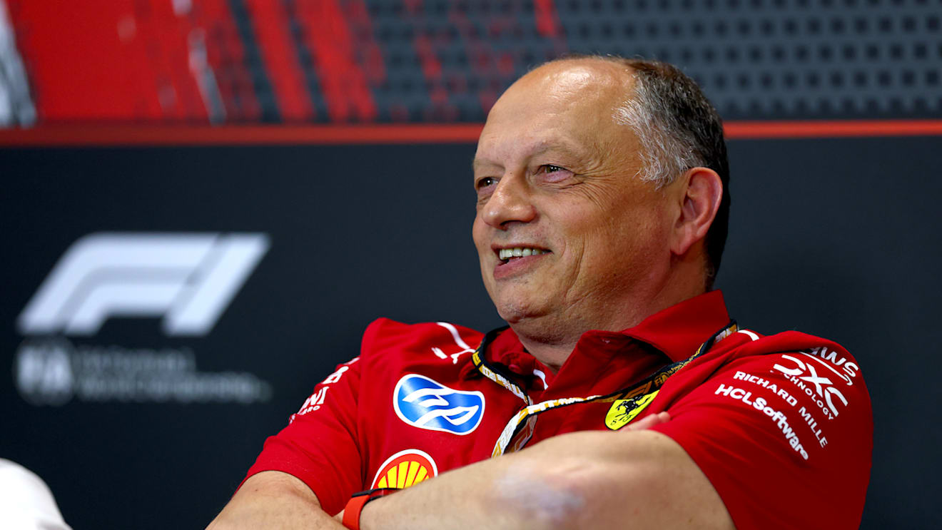 IMOLA, ITALY - MAY 16: Frederic Vasseur, Team Principal of Scuderia Ferrari in the Team Principals Press Conference during practice ahead of the F1 Grand Prix of Emilia-Romagna at Autodromo Internazionale Enzo e Dino Ferrari on May 16, 2025 in Imola, Italy. (Photo by Bryn Lennon - Formula 1/Formula 1 via Getty Images)
