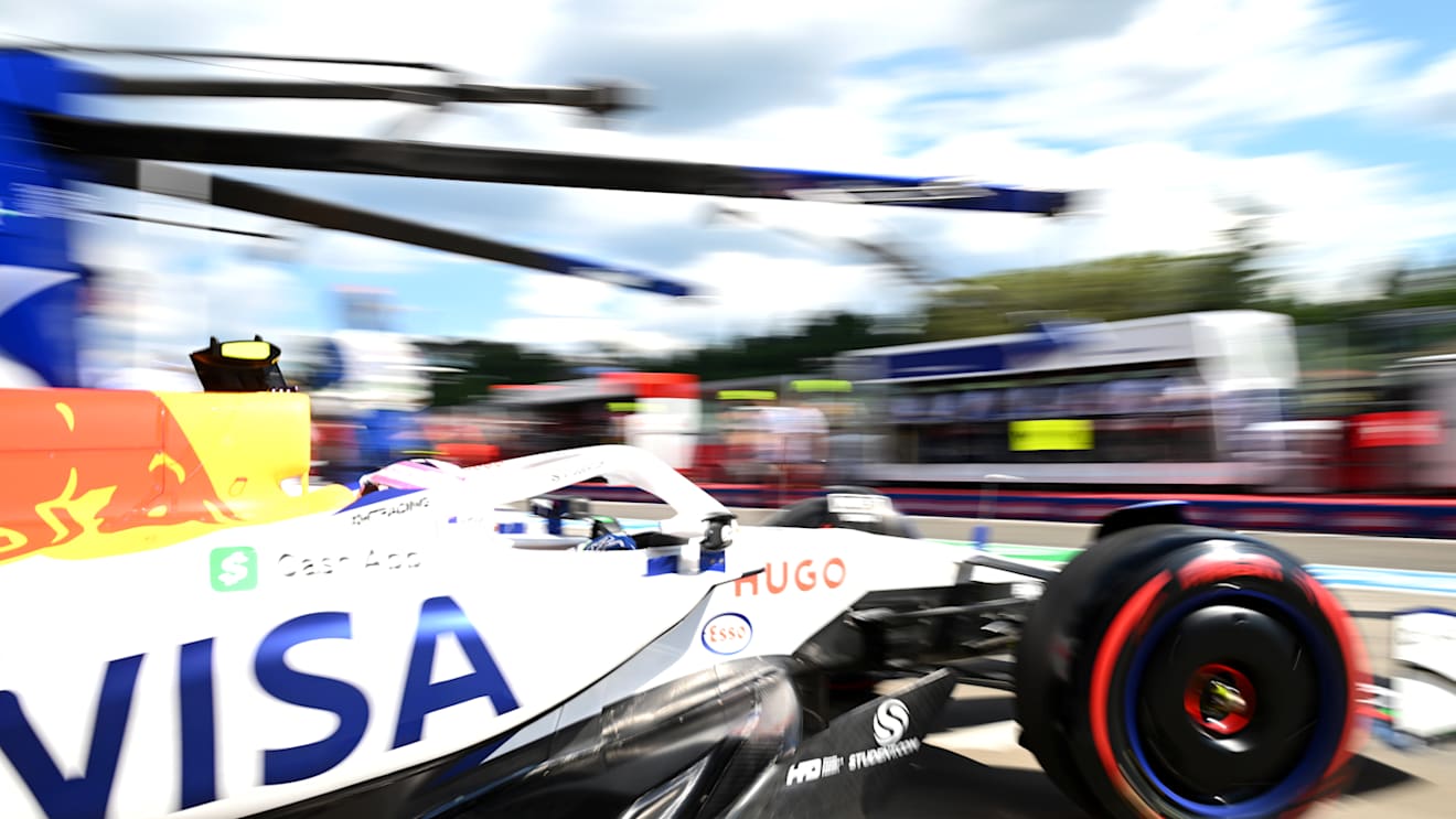 IMOLA, ITALY - MAY 17: Liam Lawson of New Zealand driving the (30) Visa Cash App Racing Bulls VCARB 02 leaves the garage during qualifying ahead of the F1 Grand Prix of Emilia-Romagna at Autodromo Internazionale Enzo e Dino Ferrari on May 17, 2025 in Imola, Italy. (Photo by Rudy Carezzevoli/Getty Images)