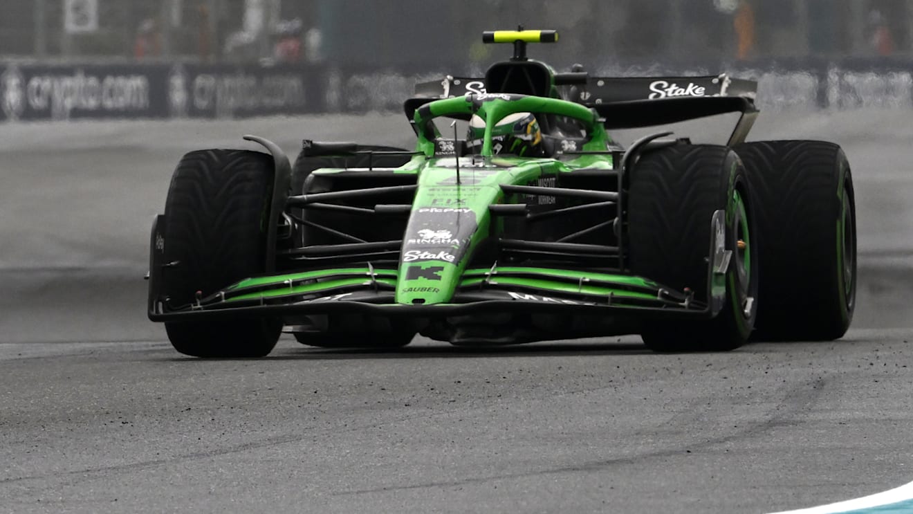 MIAMI, FLORIDA - MAY 03: Gabriel Bortoleto of Brazil driving the (5) Kick Sauber C45 Ferrari on track during the Sprint ahead of the F1 Grand Prix of Miami at Miami International Autodrome on May 03, 2025 in Miami, Florida. (Photo by Mark Sutton - Formula 1/Formula 1 via Getty Images)
