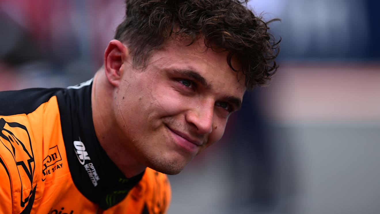 MIAMI, FLORIDA - MAY 03: Sprint winner Lando Norris of Great Britain and McLaren looks on in parc ferme during the Sprint ahead of the F1 Grand Prix of Miami at Miami International Autodrome on May 03, 2025 in Miami, Florida. (Photo by Mario Renzi - Formula 1/Formula 1 via Getty Images)