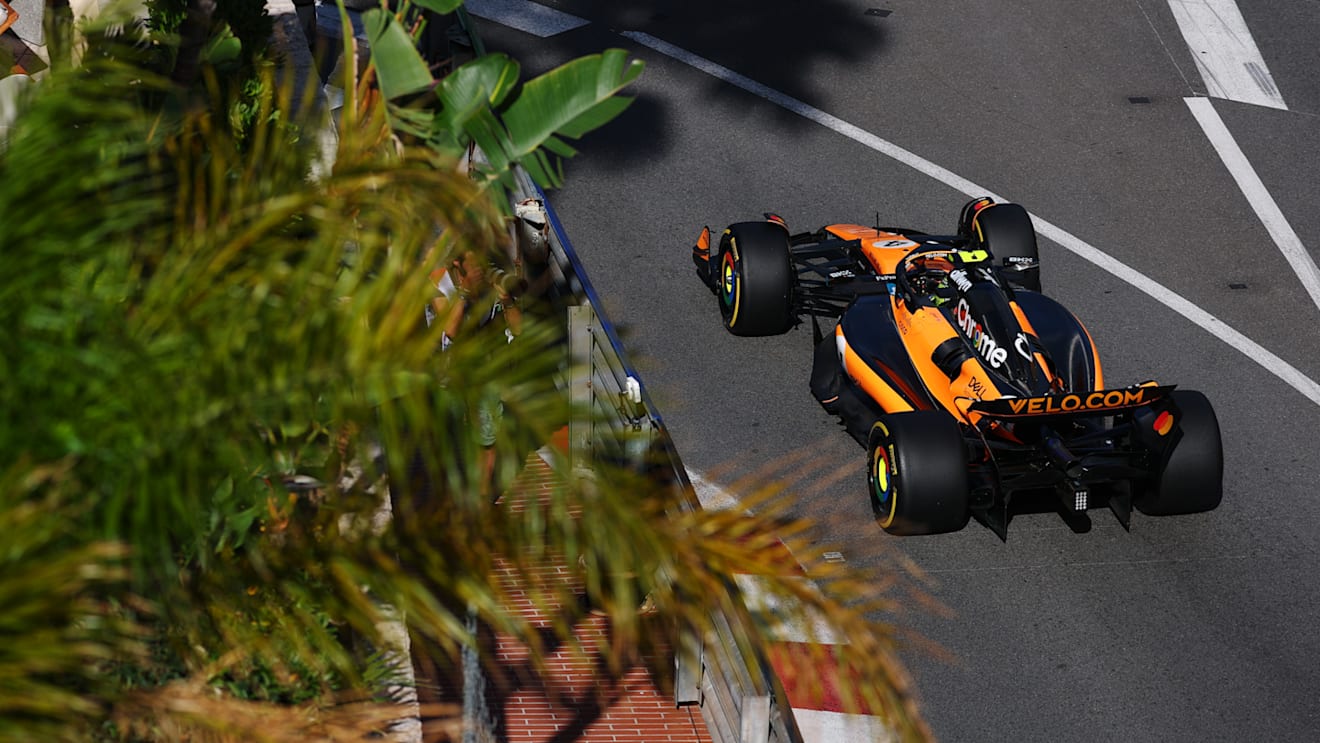 MONTE-CARLO, MONACO - MAY 23: Lando Norris of Great Britain driving the (4) McLaren MCL39 Mercedes on track during practice ahead of the F1 Grand Prix of Monaco at Circuit de Monaco on May 23, 2025 in Monte-Carlo, Monaco. (Photo by Clive Rose/Getty Images)