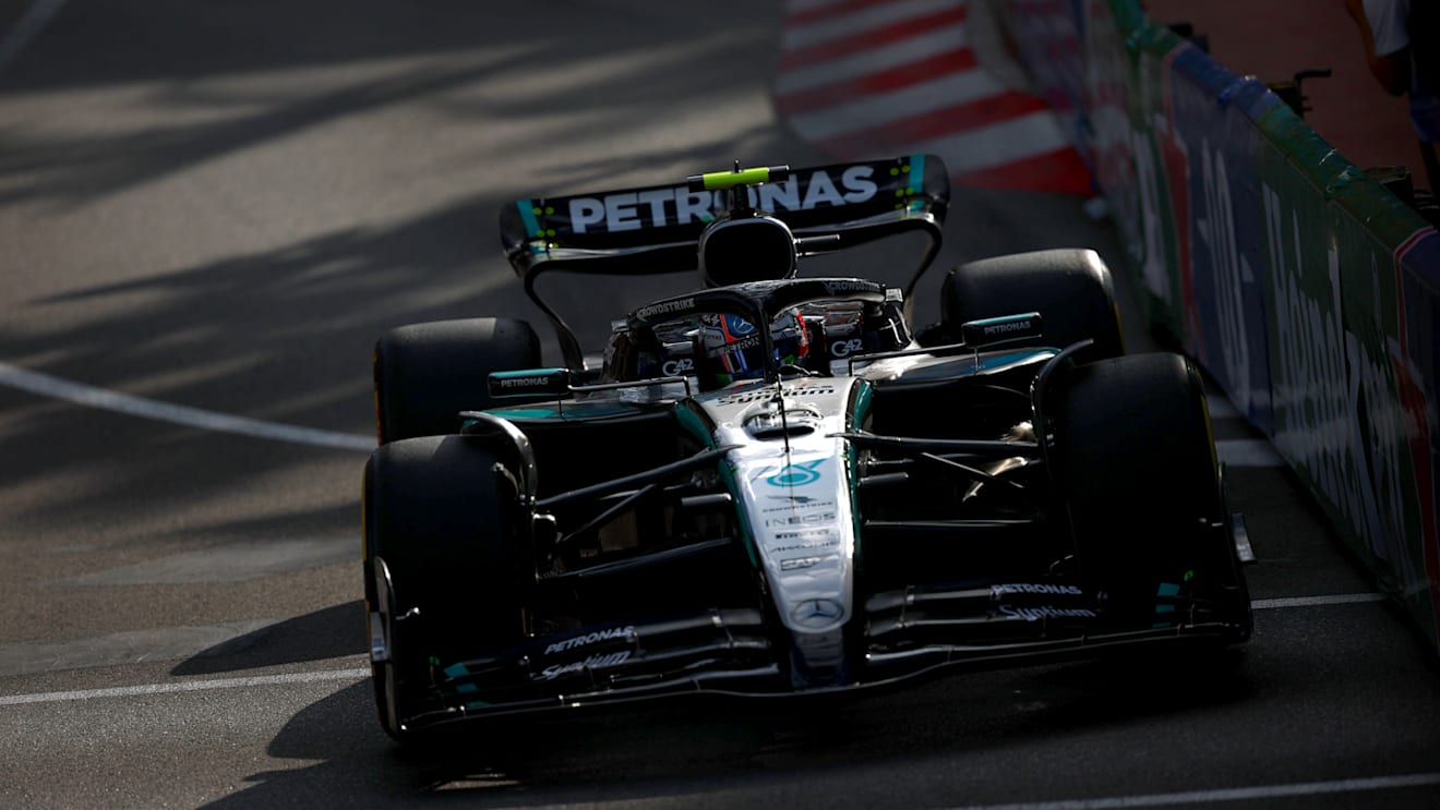 MONTE-CARLO, MONACO - MAY 23: Andrea Kimi Antonelli of Italy driving the (12) Mercedes AMG Petronas F1 Team W16 on track during practice ahead of the F1 Grand Prix of Monaco at Circuit de Monaco on May 23, 2025 in Monte-Carlo, Monaco. (Photo by Clive Rose/Getty Images)