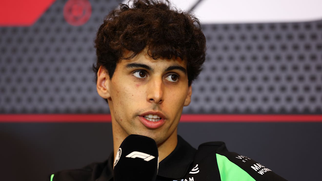 MONTE-CARLO, MONACO - MAY 22: Gabriel Bortoleto of Brazil and Stake F1 Team Kick Sauber speaks in the Drivers Press Conference during previews ahead of the F1 Grand Prix of Monaco at Circuit de Monaco on May 22, 2025 in Monte-Carlo, Monaco. (Photo by Clive Rose/Getty Images)