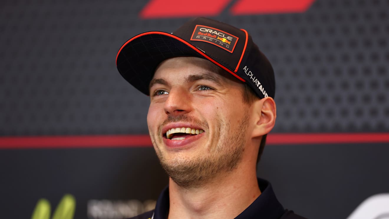 MONTE-CARLO, MONACO - MAY 22: Max Verstappen of the Netherlands and Oracle Red Bull Racing laughs in the Drivers Press Conference during previews ahead of the F1 Grand Prix of Monaco at Circuit de Monaco on May 22, 2025 in Monte-Carlo, Monaco. (Photo by Clive Rose/Getty Images)