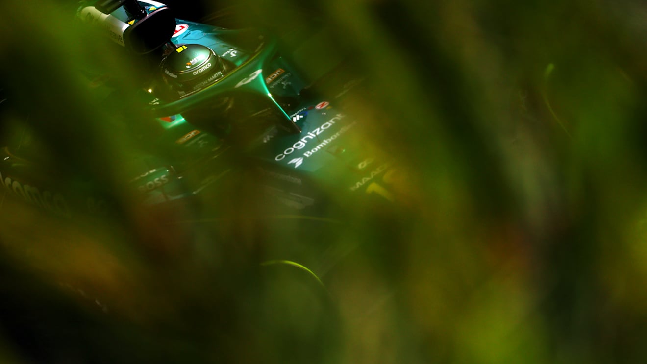 MONTE-CARLO, MONACO - MAY 24: Lance Stroll of Canada driving the (18) Aston Martin F1 Team AMR25 Mercedes on track during qualifying ahead of the F1 Grand Prix of Monaco at Circuit de Monaco on May 24, 2025 in Monte-Carlo, Monaco (Photo by Mark Thompson/Getty Images)