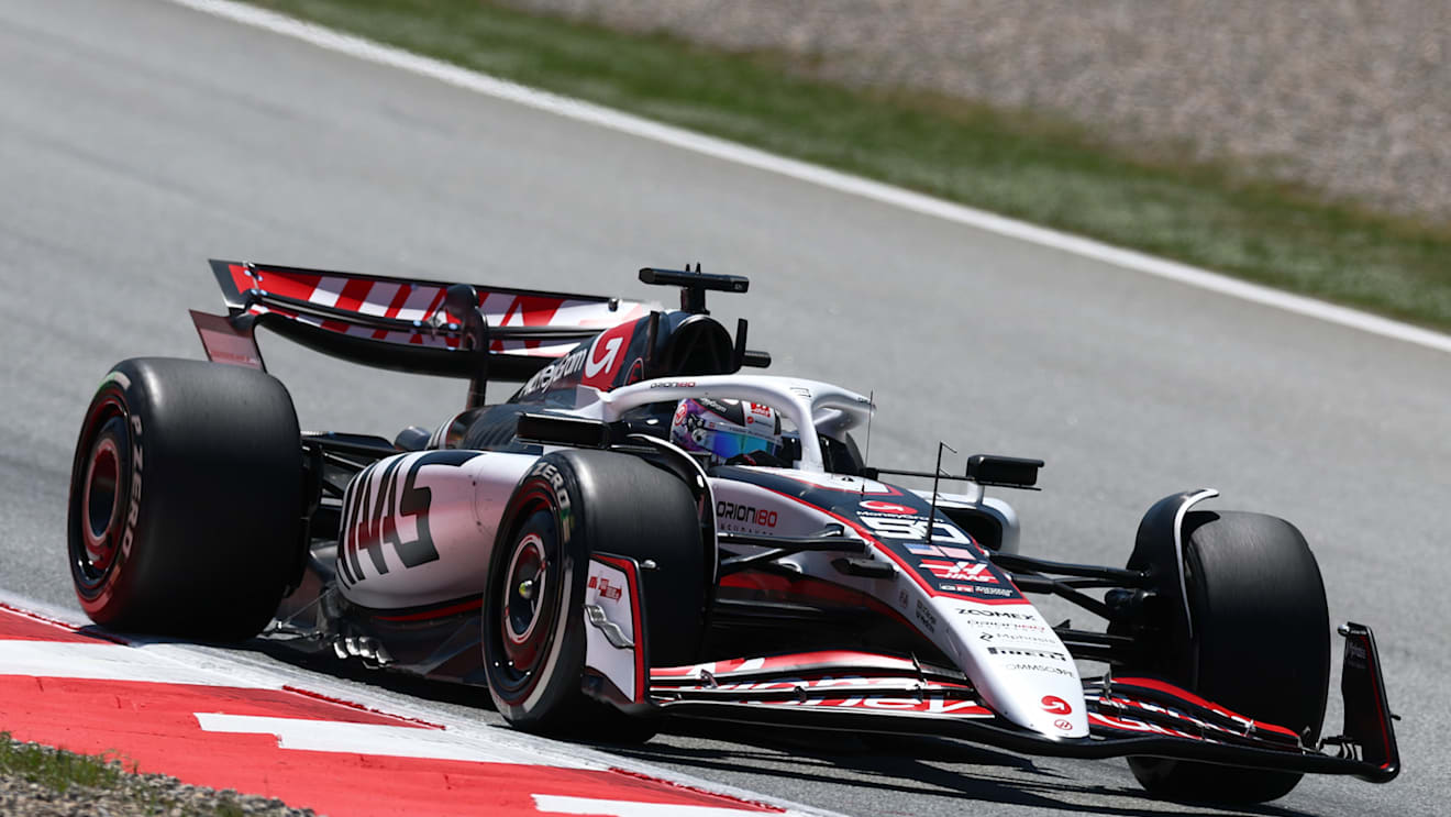 BARCELONA, SPAIN - MAY 30: Ryo Hirakawa of Japan driving the (50) Haas F1 VF-25 Ferrari on track during practice ahead of the F1 Grand Prix of Spain at Circuit de Barcelona-Catalunya on May 30, 2025 in Barcelona, Spain. (Photo by Clive Rose - Formula 1/Formula 1 via Getty Images)