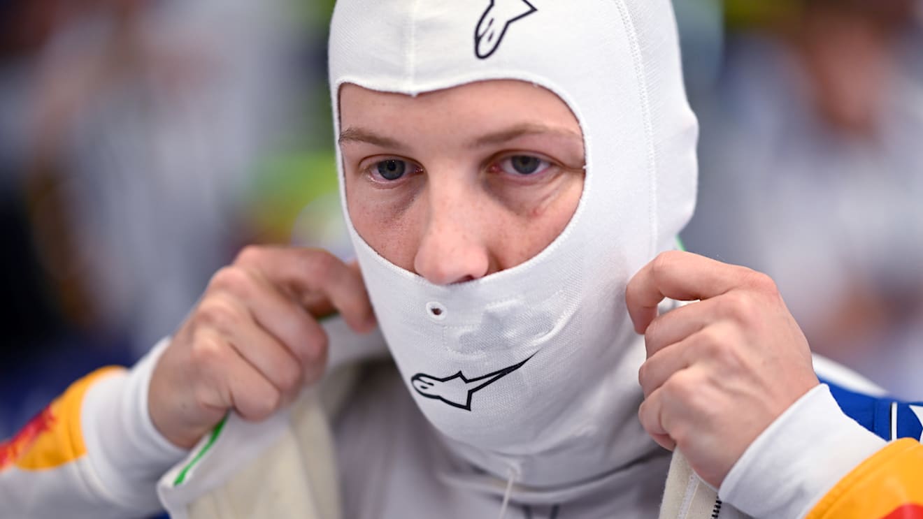 BARCELONA, SPAIN - MAY 31: Liam Lawson of New Zealand and Visa Cash App Racing Bulls prepares to drive in the garage during final practice ahead of the F1 Grand Prix of Spain at Circuit de Barcelona-Catalunya on May 31, 2025 in Barcelona, Spain. (Photo by Rudy Carezzevoli/Getty Images)