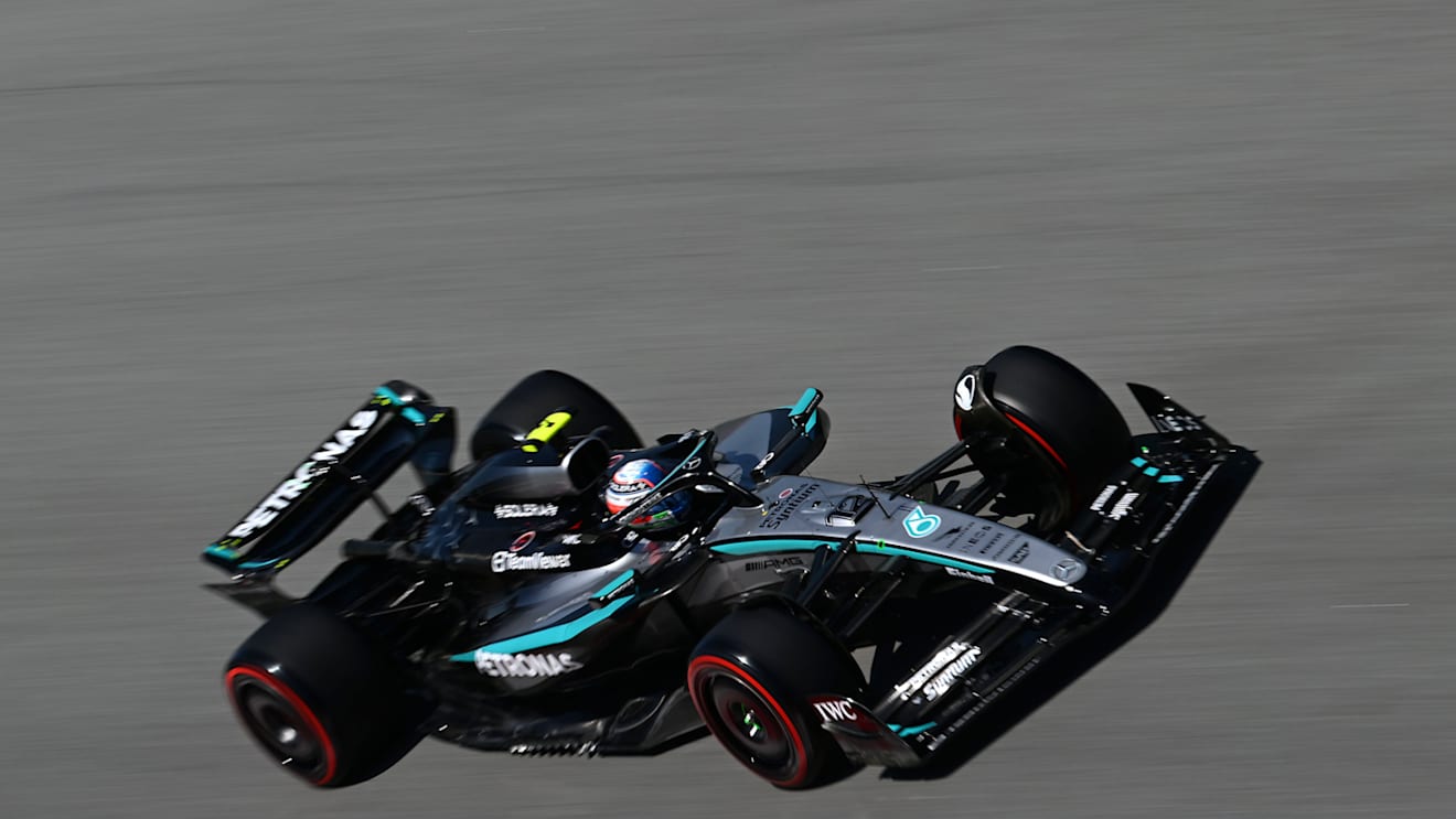 BARCELONA, SPAIN - MAY 31: Andrea Kimi Antonelli of Italy driving the (12) Mercedes AMG Petronas F1 Team W16 on track during final practice ahead of the F1 Grand Prix of Spain at Circuit de Barcelona-Catalunya on May 31, 2025 in Barcelona, Spain. (Photo by Mark Sutton - Formula 1/Formula 1 via Getty Images)