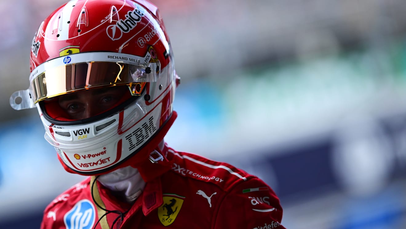 BARCELONA, SPAIN - MAY 31: Seventh placed qualifier Charles Leclerc of Monaco and Scuderia Ferrari looks on during qualifying ahead of the F1 Grand Prix of Spain at Circuit de Barcelona-Catalunya on May 31, 2025 in Barcelona, Spain. (Photo by Mario Renzi - Formula 1/Formula 1 via Getty Images)