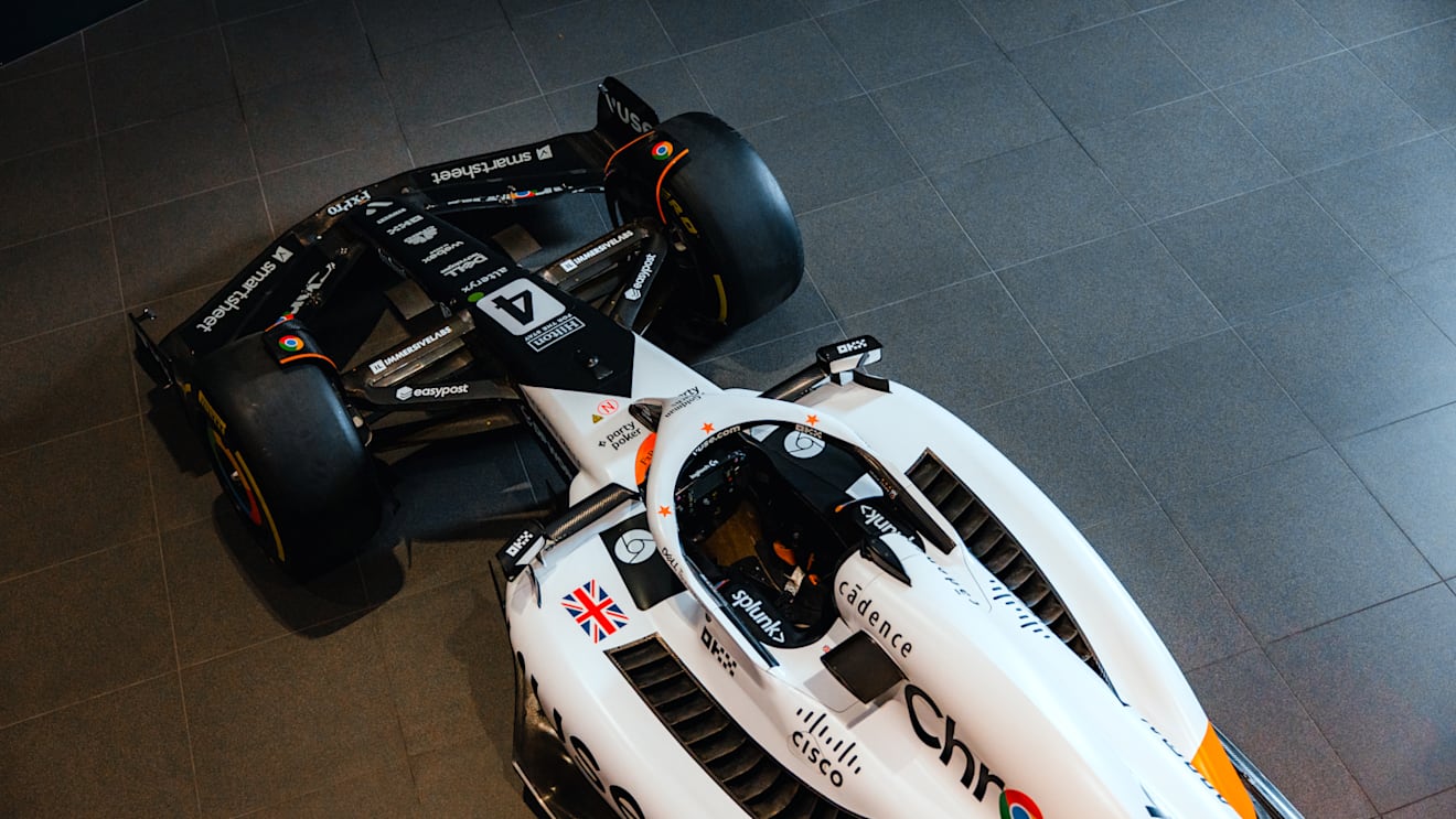 The front end of the car is in tribute to the F1 GTR that won the 1995 Le Mans 24 Hours
