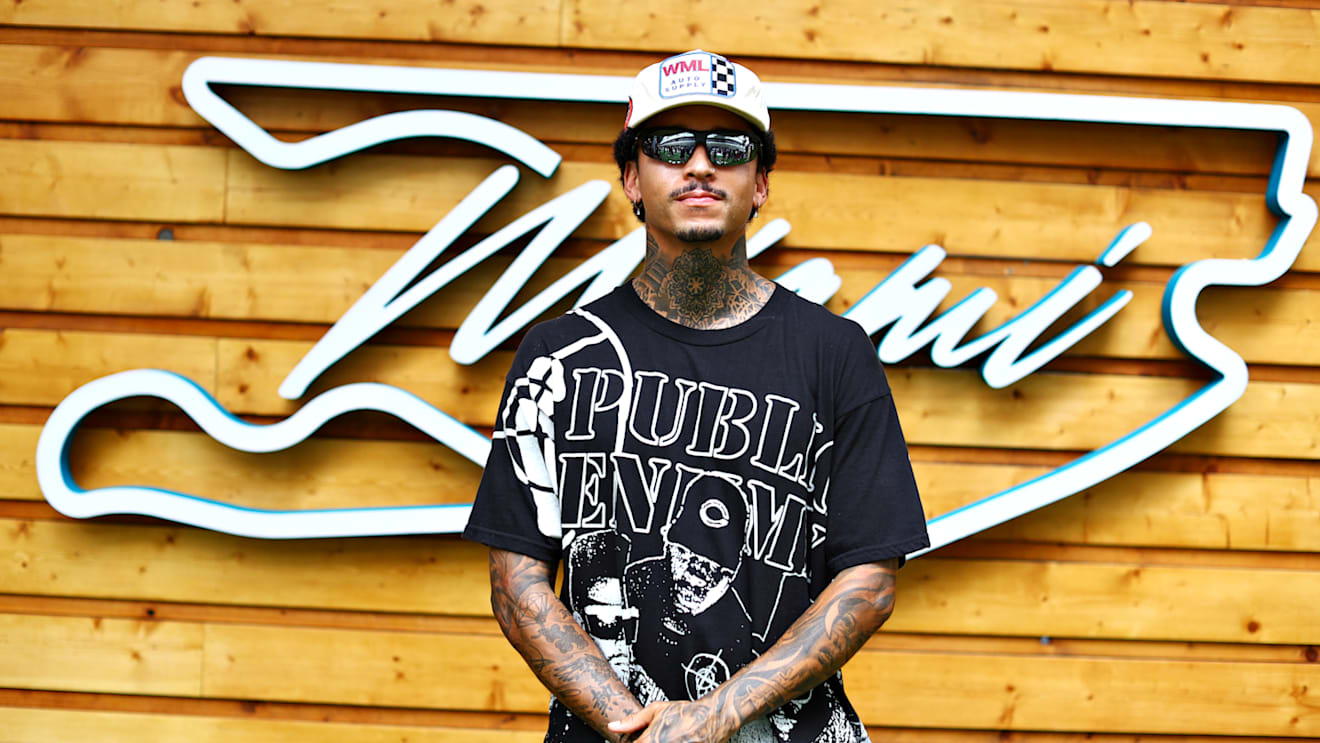 American skateboarder Nyjah Huston was also in attendance in Miami