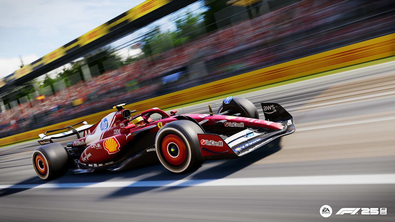 Ferrari driver Lewis Hamilton stars on the front cover of the F1 25 Iconic Edition