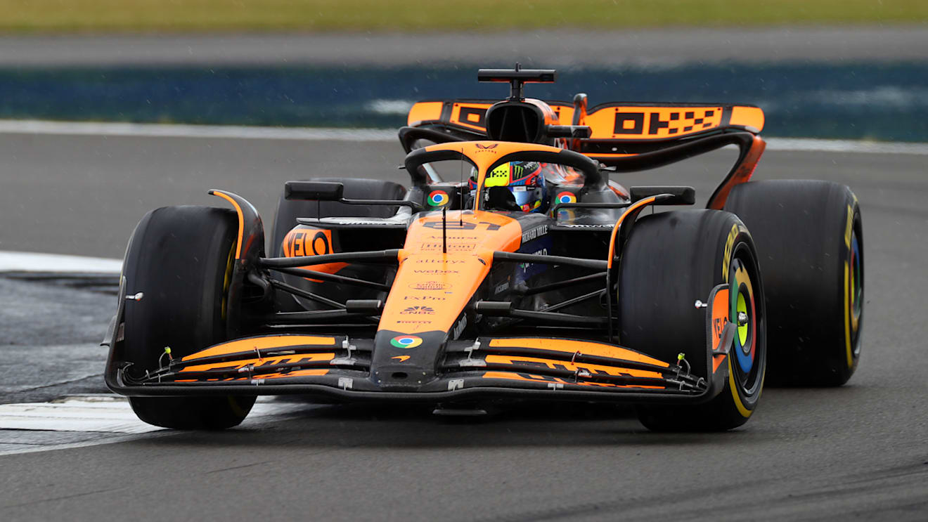 NORTHAMPTON, ENGLAND - JULY 07: Oscar Piastri of Australia driving the (81) McLaren MCL38 Mercedes on track during the F1 Grand Prix of Great Britain at Silverstone Circuit on July 07, 2024 in Northampton, England. (Photo by Peter Fox - Formula 1/Formula 1 via Getty Images)