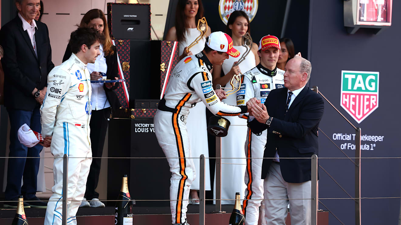 Prince Albert II was on hand for the podium presentations