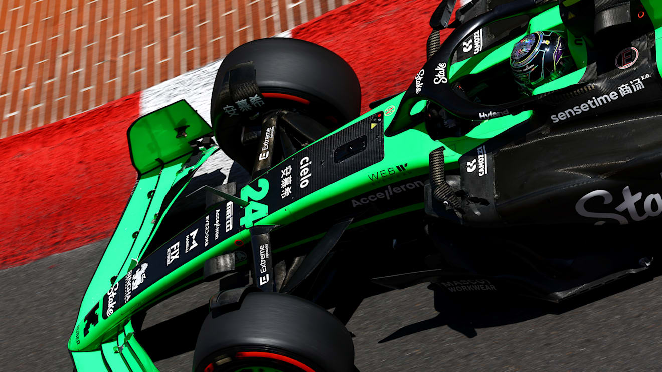 MONTE-CARLO, MONACO - MAY 25: Zhou Guanyu of China driving the (24) Kick Sauber C44 Ferrari on track during final practice ahead of the F1 Grand Prix of Monaco at Circuit de Monaco on May 25, 2024 in Monte-Carlo, Monaco. (Photo by Mark Thompson/Getty Images)
