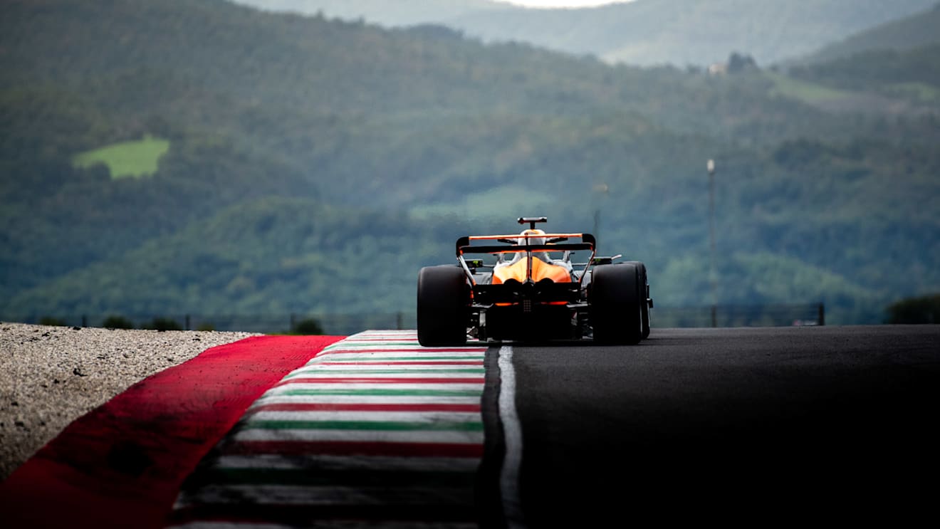 McLaren were present with Norris and a mule car to sample prototype 2026 tyres