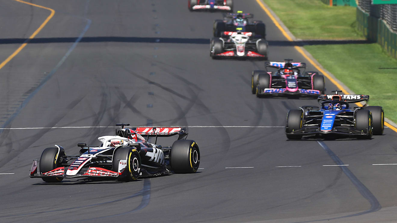 MELBOURNE, AUSTRALIA - MARCH 24: Kevin Magnussen of Denmark driving the (20) Haas F1 VF-24 Ferrari on track during the F1 Grand Prix of Australia at Albert Park Circuit on March 24, 2024 in Melbourne, Australia. (Photo by Peter Fox/Getty Images)