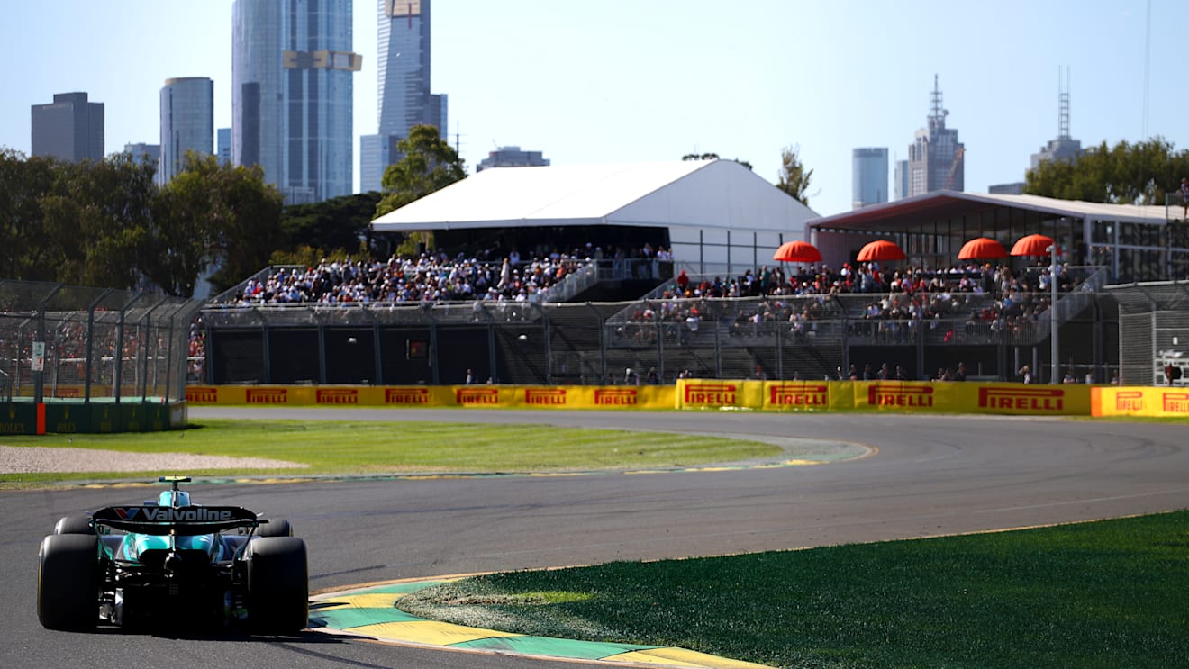 MELBOURNE, AUSTRALIA - MARCH 24: Fernando Alonso of Spain driving the (14) Aston Martin AMR24 Mercedes on track during the F1 Grand Prix of Australia at Albert Park Circuit on March 24, 2024 in Melbourne, Australia. (Photo by Peter Fox/Getty Images)