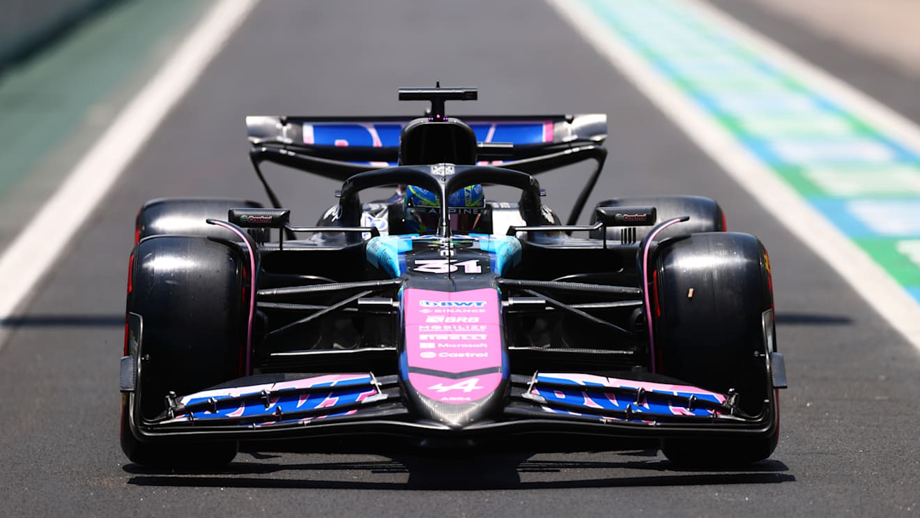 SAO PAULO, BRAZIL - NOVEMBER 01: Esteban Ocon of France driving the (31) Alpine F1 A524 Renault in the Pitlane during practice ahead of the F1 Grand Prix of Brazil at Autodromo Jose Carlos Pace on November 01, 2024 in Sao Paulo, Brazil. (Photo by Peter Fox - Formula 1/Formula 1 via Getty Images)