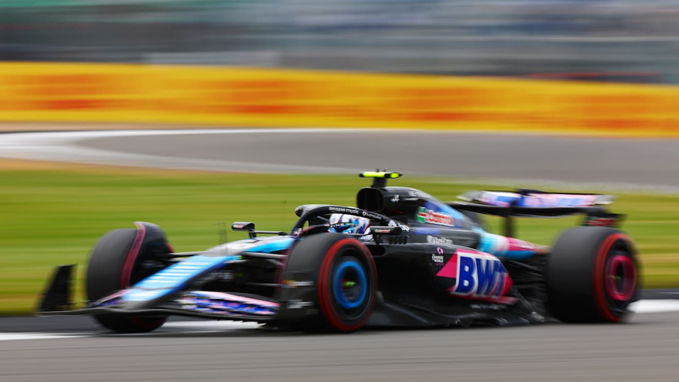 NORTHAMPTON, ENGLAND - JULY 05: Pierre Gasly of France driving the (10) Alpine F1 A524 Renault on track during practice ahead of the F1 Grand Prix of Great Britain at Silverstone Circuit on July 05, 2024 in Northampton, England. (Photo by Mark Thompson/Getty Images)