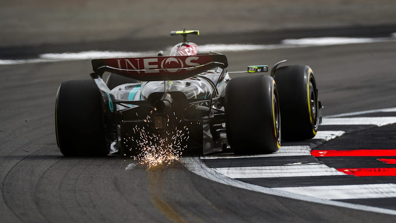 NORTHAMPTON, ENGLAND - JULY 05: Lewis Hamilton of Mercedes and Great Britain  during practice ahead of the F1 Grand Prix of Great Britain at Silverstone Circuit on July 05, 2024 in Northampton, England. (Photo by Peter Fox - Formula 1/Formula 1 via Getty Images)