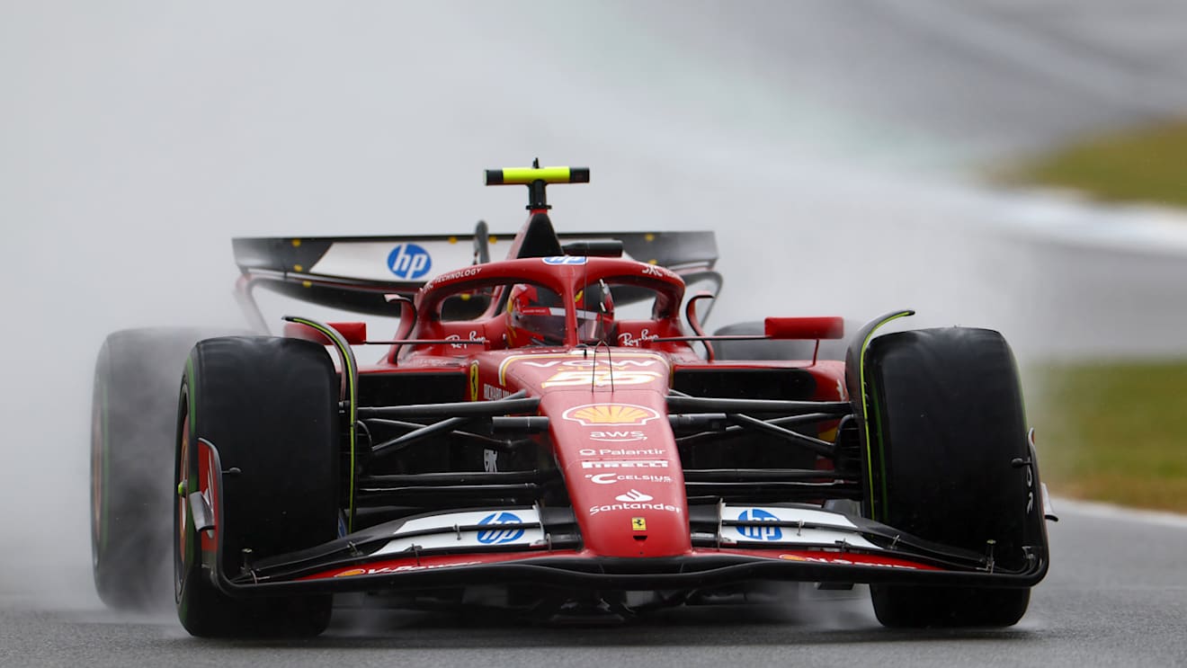 NORTHAMPTON, ENGLAND - JULY 06: Carlos Sainz of Spain driving (55) the Ferrari SF-24 on track during final practice ahead of the F1 Grand Prix of Great Britain at Silverstone Circuit on July 06, 2024 in Northampton, England. (Photo by Bryn Lennon - Formula 1/Formula 1 via Getty Images)