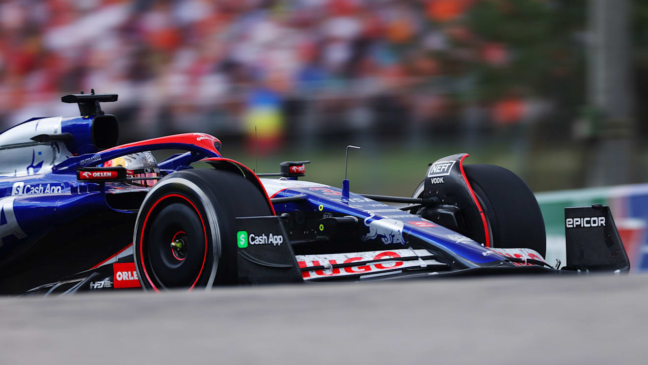 BUDAPEST, HUNGARY - JULY 21: Daniel Ricciardo of Australia driving the (3) Visa Cash App RB VCARB 01 on track during the F1 Grand Prix of Hungary at Hungaroring on July 21, 2024 in Budapest, Hungary. (Photo by Dean Mouhtaropoulos/Getty Images)