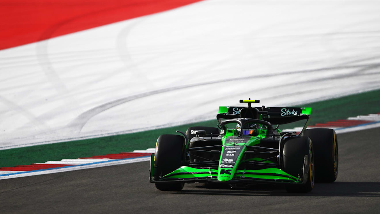 AUSTIN, TEXAS - OCTOBER 18: Zhou Guanyu of China driving the (24) Kick Sauber C44 Ferrari on track  during Sprint Qualifying ahead of the F1 Grand Prix of United States at Circuit of The Americas on October 18, 2024 in Austin, Texas. (Photo by Rudy Carezzevoli/Getty Images)