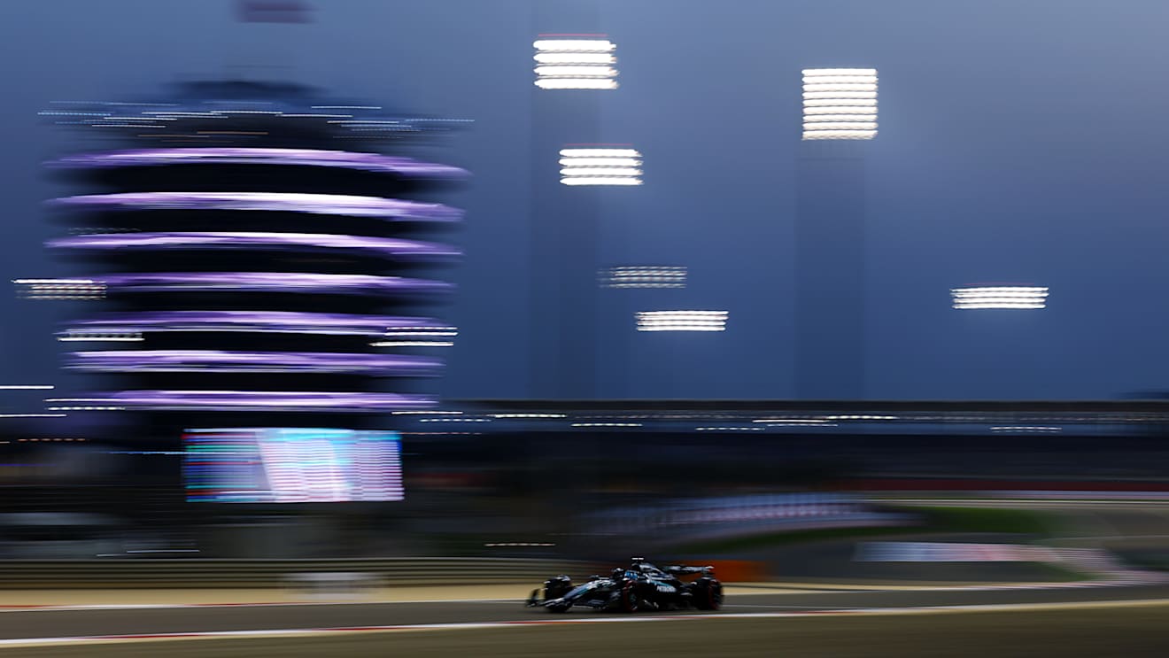 BAHRAIN, BAHRAIN - APRIL 11: George Russell of Great Britain driving the (63) Mercedes AMG Petronas F1 Team W16 on track during practice ahead of the F1 Grand Prix of Bahrain at Bahrain International Circuit on April 11, 2025 in Bahrain, Bahrain. (Photo by Bryn Lennon - Formula 1/Formula 1 via Getty Images)