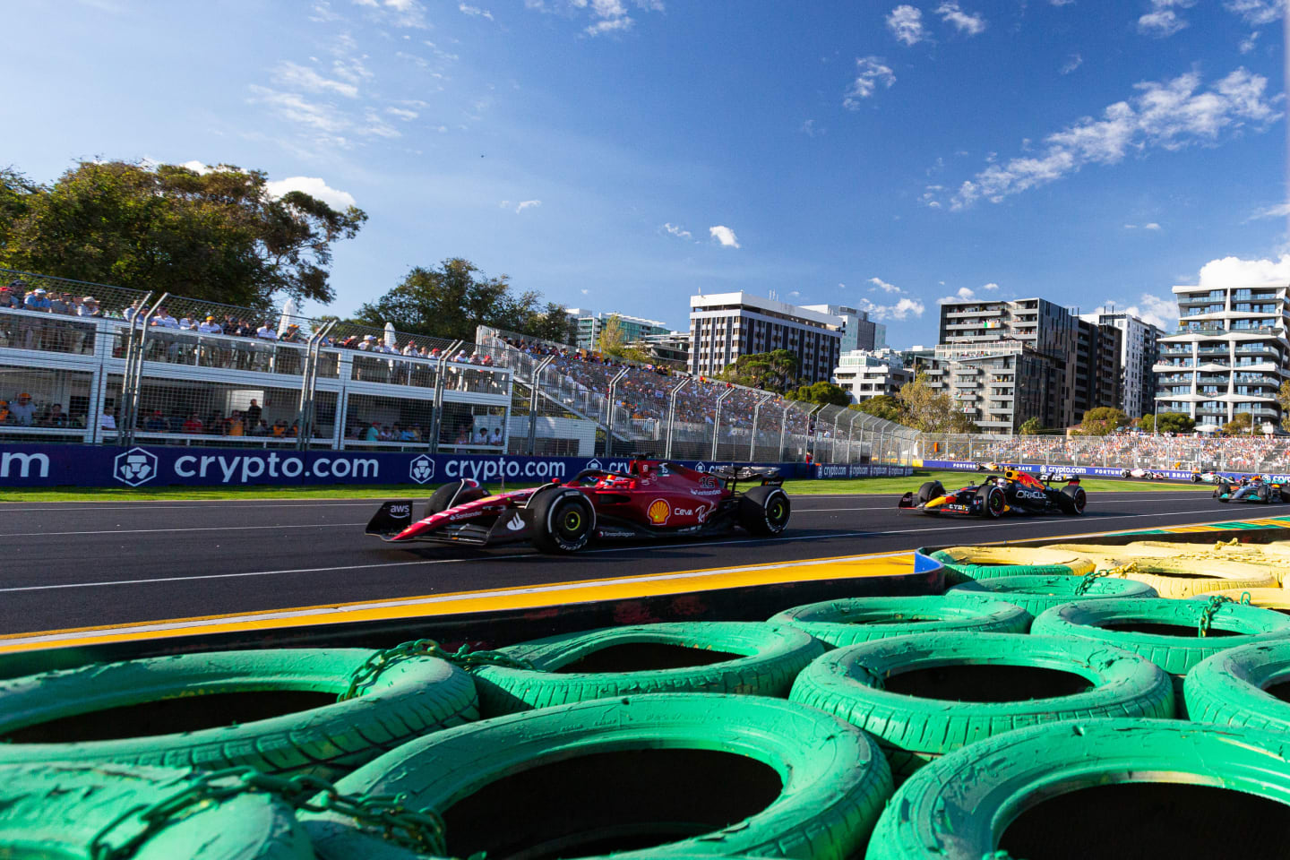 MELBOURNE, AUSTRALIA - 2022/04/10: Charles Leclerc of Monaco drives the number 16 Ferrari F1-75