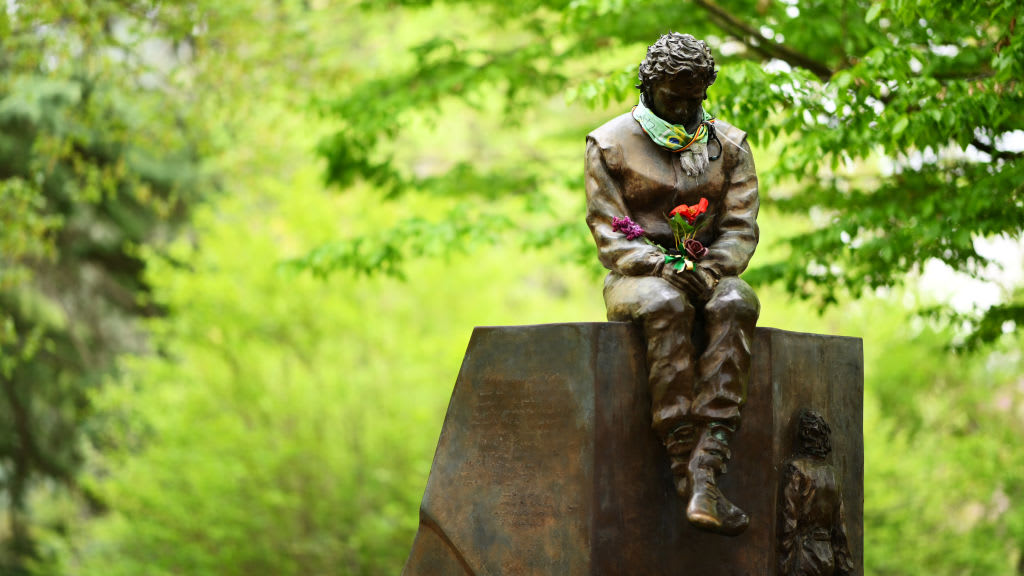 The Ayrton Senna memorial is located in the Acque Minerali Park at Imola