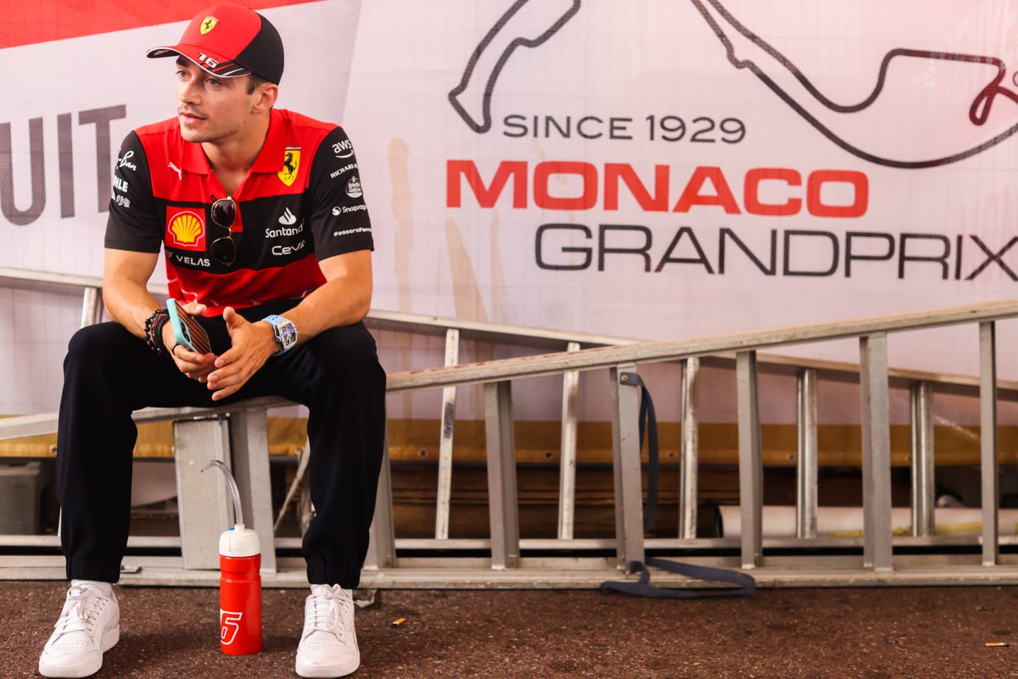 MONTE-CARLO, MONACO - MAY 29: Charles Leclerc of Ferrari and Monaco before the drivers parade